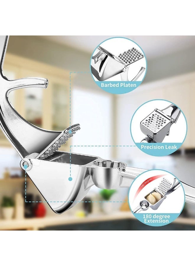 ماستر جولد هراسة ثوم يدوي من الفولاذ المقاوم للصدأ احترافية و عالية الجوده | مكبس قوي بتصميم مريح و مقاومة للصدأ | تقطيع سريع للثوم الفلفل والزنجبيل | أداة مطبخ احترافي مقاوم للصدأ - Image 3